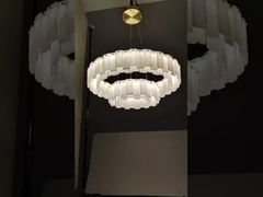 4000K Farbglas Kronleuchter Restaurant Kronleuchter LED