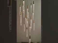 Ovale Kristallkette Glas Villa Hotel Lobby Kronleuchter Großes Hotel Projekt Kristall