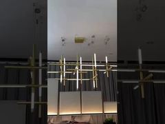 Moderne, große, bündig montierte rechteckige K9-Kristall-Kronleuchter, Lobby-Pendelleuchte, Bankettsaal-Kronleuchter