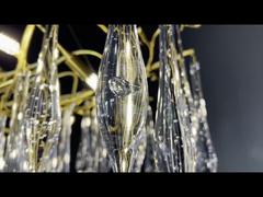 Modernes weißes Magnolienblüten Keramik Zweig Baum LED Pendelleuchten Projekt