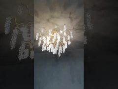 Ein genauerer Blick: Kreative Keramik-Ginkgo-Blatt-Kronleuchter-Deckenleuchte mit verstellbarem Aufhängedraht