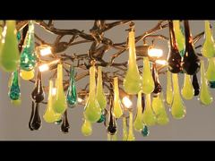 Ein genauerer Blick: Kristall-Wohnzimmer-Lobby-Kronleuchter Moderner Luxus-Foyer Runde Hängeleuchte