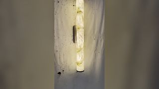 Lange lineare spanische Alabaster-Marmor-Kupfer-Wandlampe, luxuriöse Heimdekoration, Wandleuchte, F
