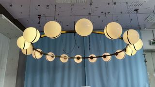 Spanischer Art-Esszimmer-Kupfer-Alabaster-Anhänger-Leuchter, der 100lm/W beleuchtet