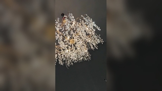 Eleganter weißer Magnolien-Kronleuchter für Luxushotels