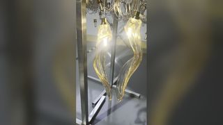 Luxuriöser Kristall-Kronleuchter, moderne LED-Beleuchtung