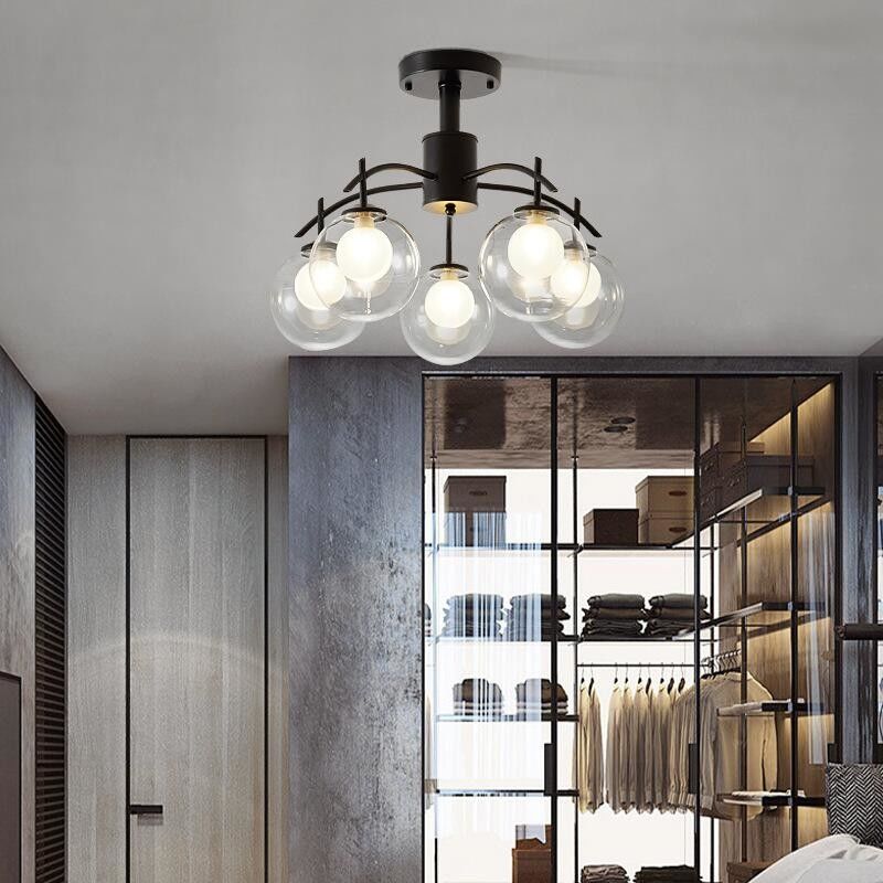 Simple Style G9 Glass Ball Pendant Chandelier Living Room Modern Rustproof