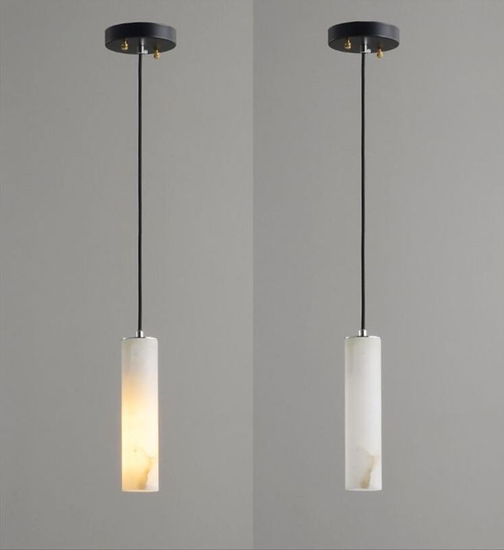 AC265V Contemporary Kitchen Modern Decorative Lamps Natural Marble Alabaster Ceiling Lamp