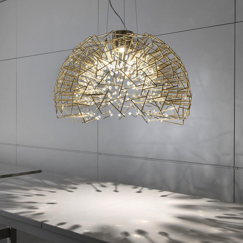 Crystal Hanging Lights Stainless Steel Chandelier D60*H60cm 110V-240V