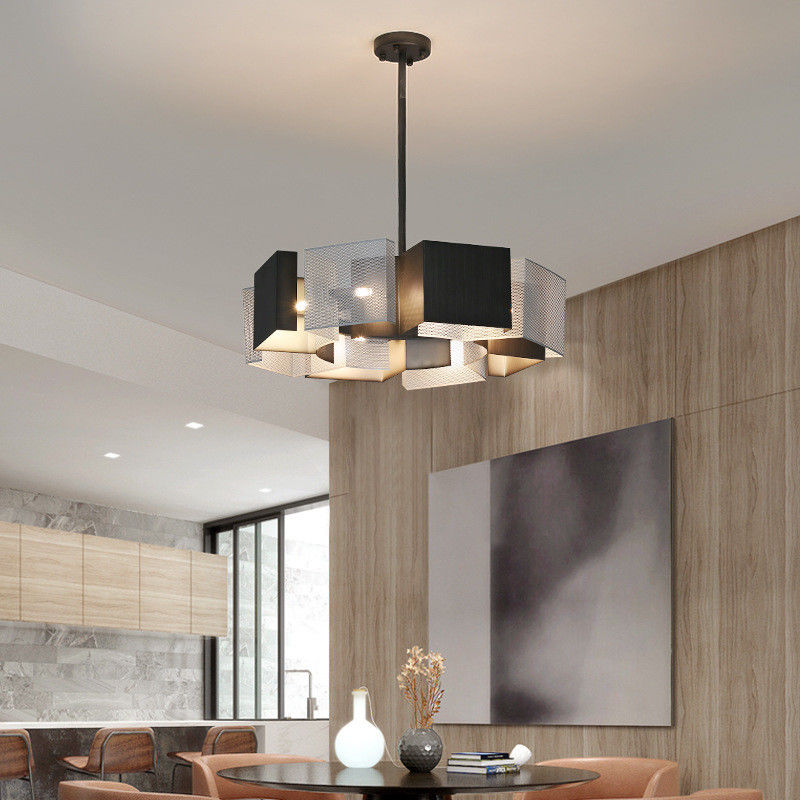 Black Sweep Silver Modern Decorative Lamps Hanging Light Fixtures Rustproof Anti Corrosion