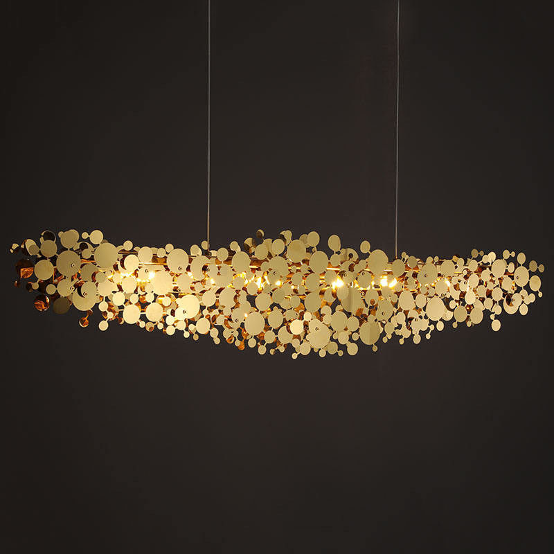 Postmodern Creative Chandelier Light For Bedroom 6000K 5000K Gold Chrome Finish