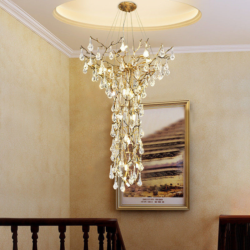 European Style G9 Customized Pendant Lamp Lights For Rotary Staircase