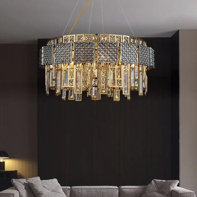 Anti Corrosion Smoked Glass Modern Crystal Chandelier AC110V- 240V