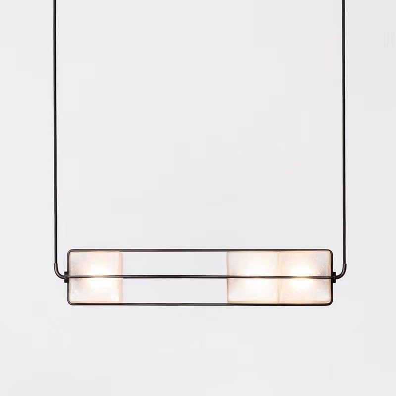 Crystal Sand White Led Ceiling Lights 24W 48W 72W Bar Cafe Custom Pendant Light