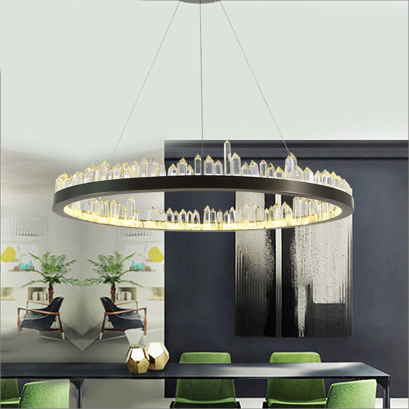 Metal Crystal Polished Pendant Chandelier Lights 110V / 220V