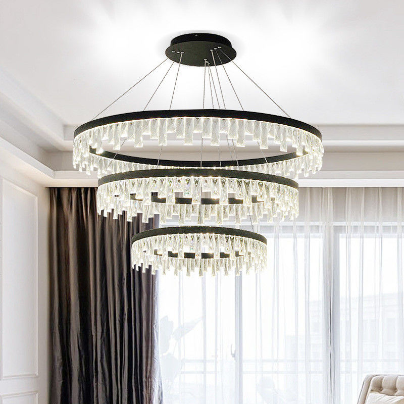 Round Ring Adjustable Multi Light Chandelier For Foyer Decoration