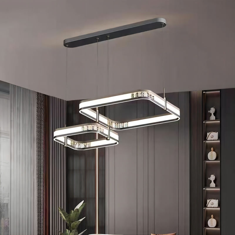 Acrylic Modern Simple Waltz Chandelier Three Color Switching