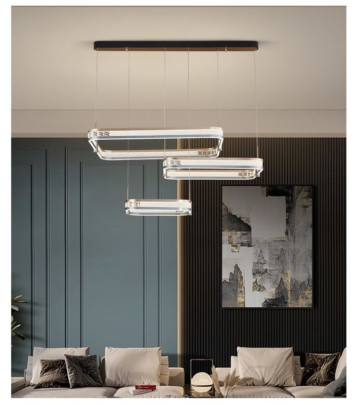 Acrylic Lampshade Waltz Chandelier Tri-Color LED 270W 250W