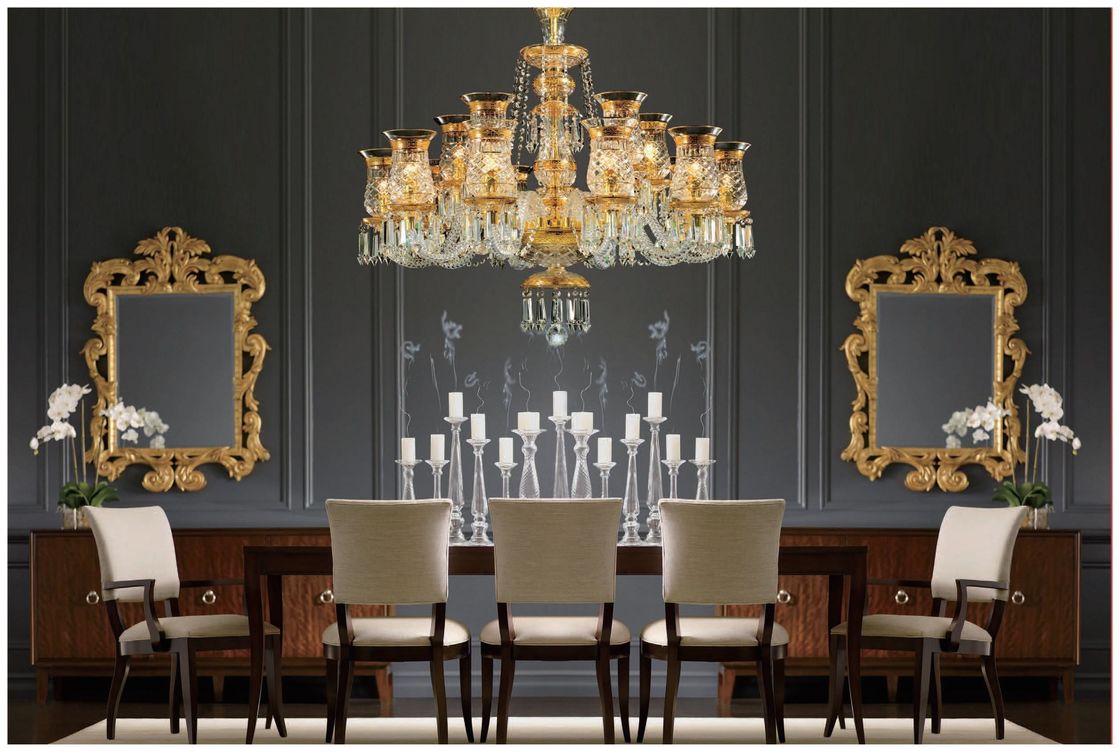 European Style Antique French Baccarat Crystal Chandelier Creative High End Club Crystal Lamp