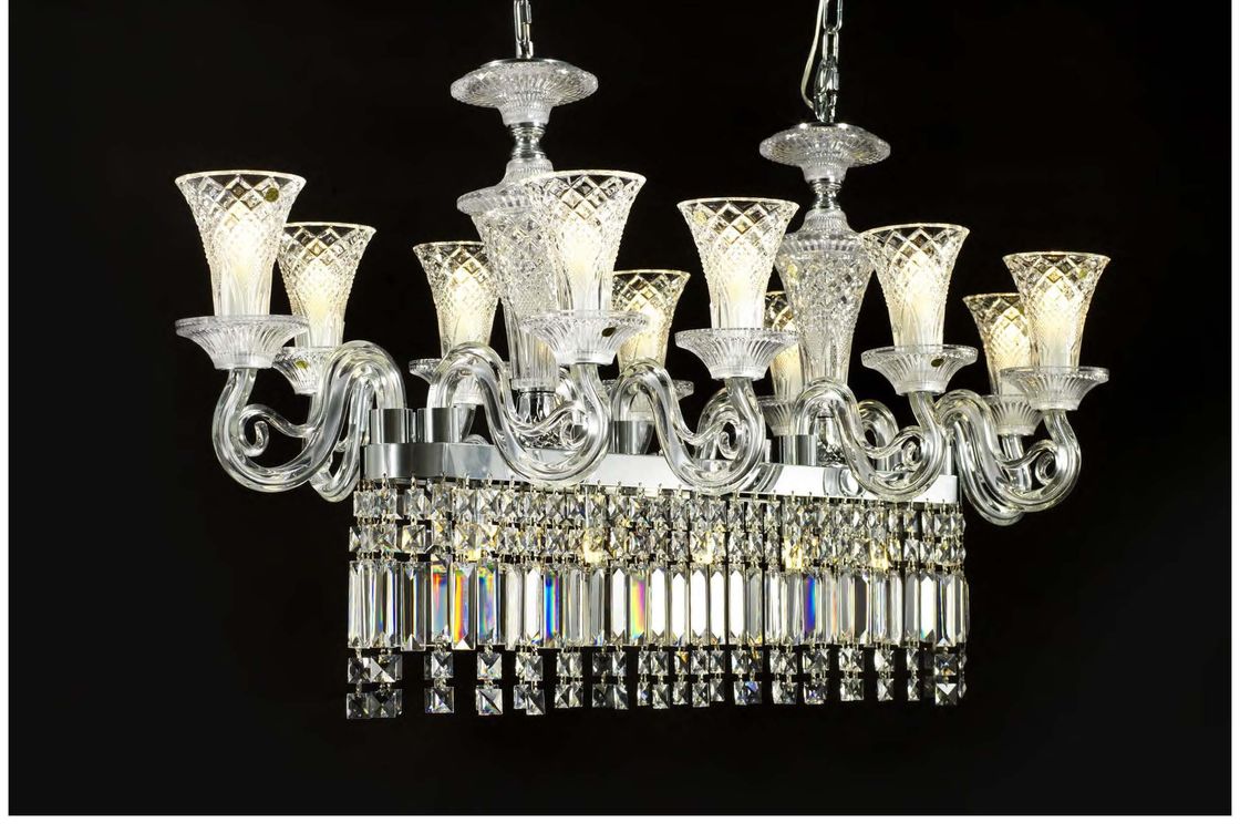 Luxury Classical European Crystal Chandelier Ceiling Mounted Crystal Light Fixture