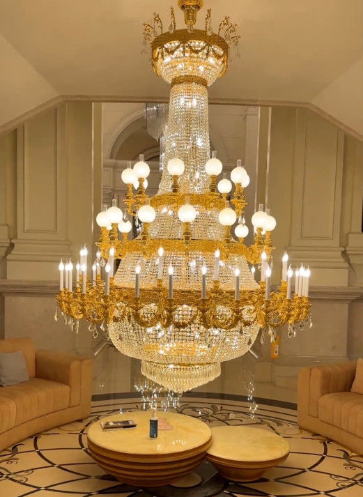 Customized Contemporary Extra Large Chandeliers With High End Crystal Pendants