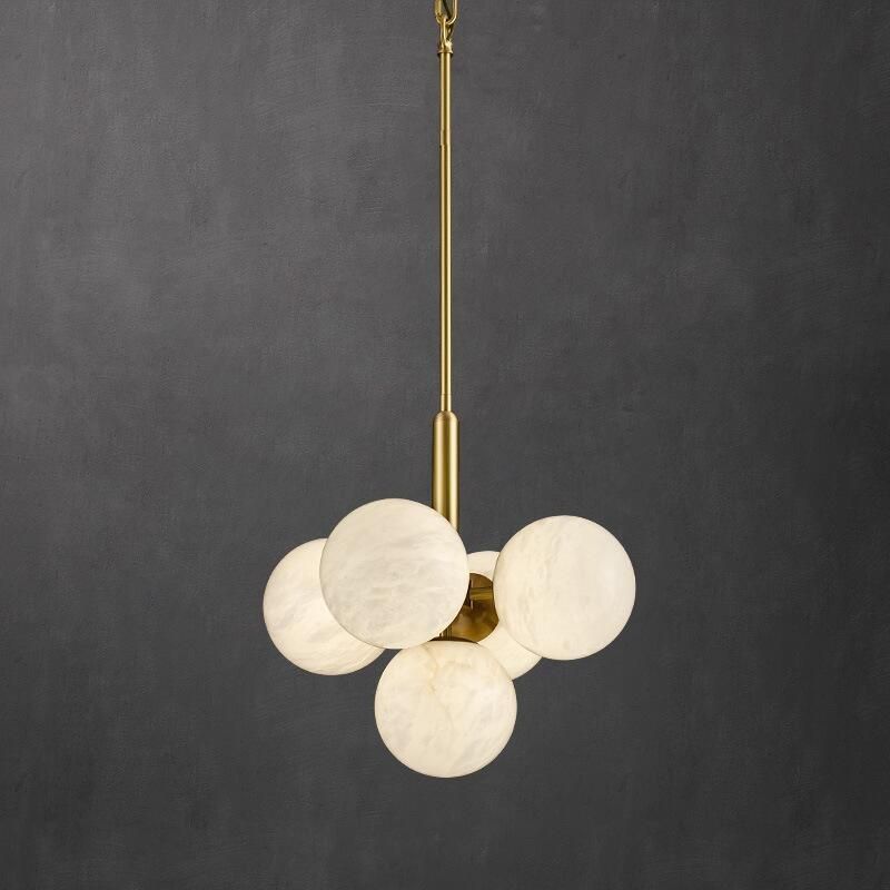 Modern Round Alabaster Pendant Lamp Dining Room Living Romm Bedside Luxury Decorate Chandelier