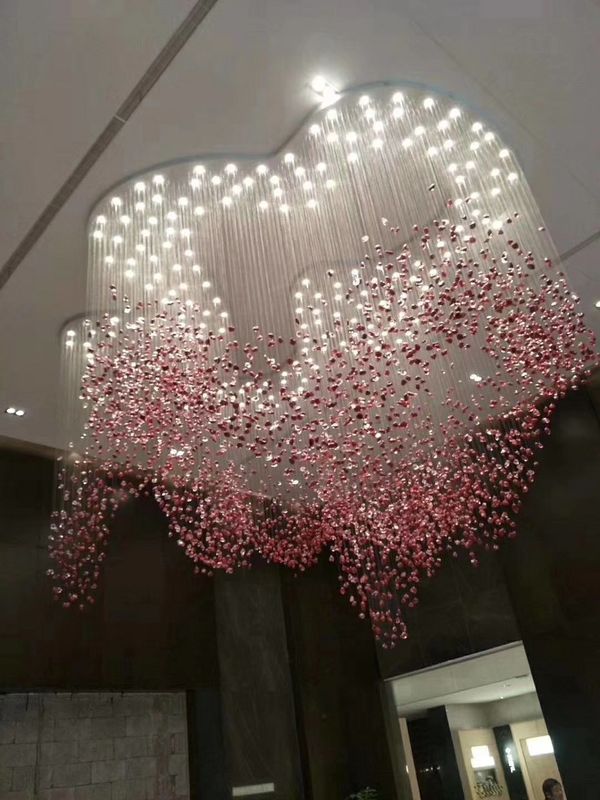 Hanging Pendant Light Custom Large Project Hotel Lobby Hall Villa Modern Glass Chandelier Light