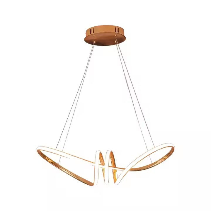 Gold Chrome Plated Modern Led Chandelier Hanging For Dining Room Kitchen Room Living Room Home Deco Chandelier Fixture