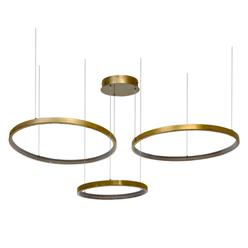 Modern Pendant Lights Living Room Dining Room Circle Rings Acrylic Aluminum Body LED Ceiling Lamp Home Metal Contemporary