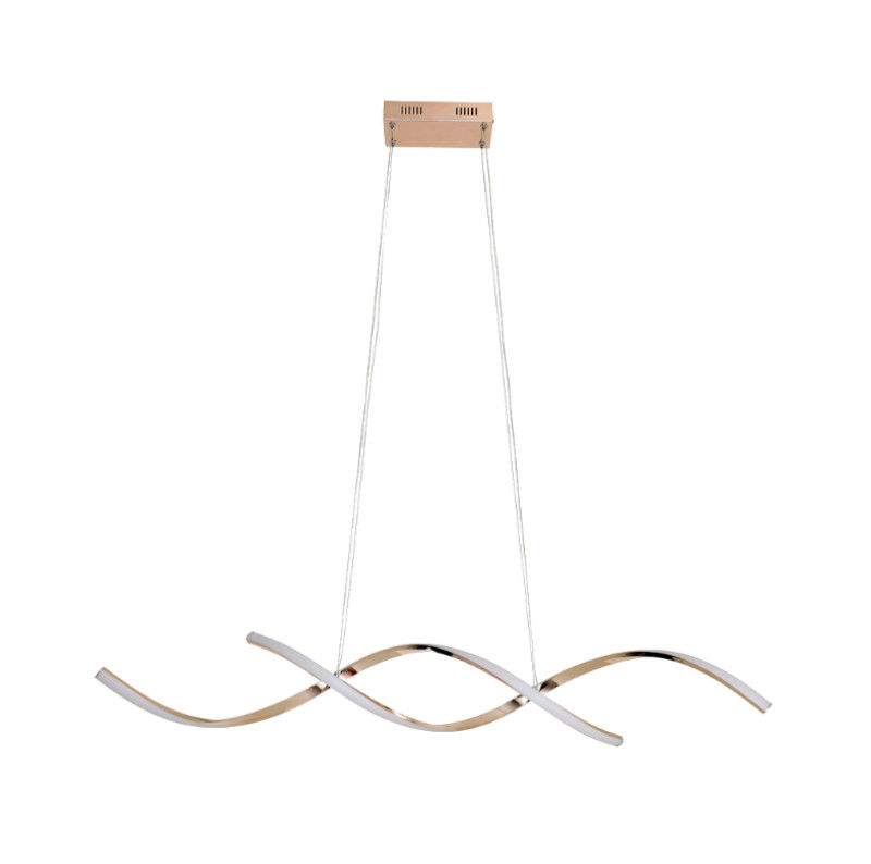 Modern Home Restaurant LED Pendant Light Simple Black Gold Aluminum Indoor Chandelier