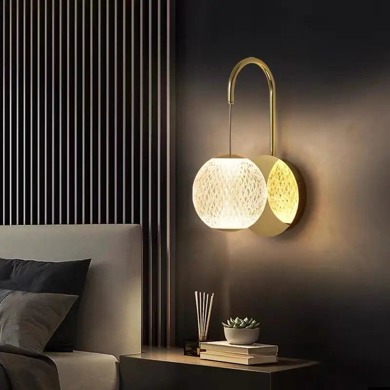 Modern Light Luxury Dragon Bead Restaurant Spherical Lamp Bedroom Wall Lamp Villa Revolving Staircase Chandelier Loft Shared Chandelier