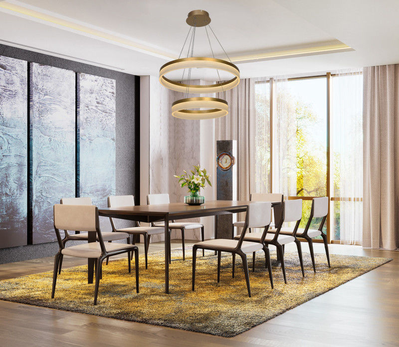 Energy Saving Living Room Bedroom Acrylic Ceiling Chandelier 84w Led Ring Pendant Lamp