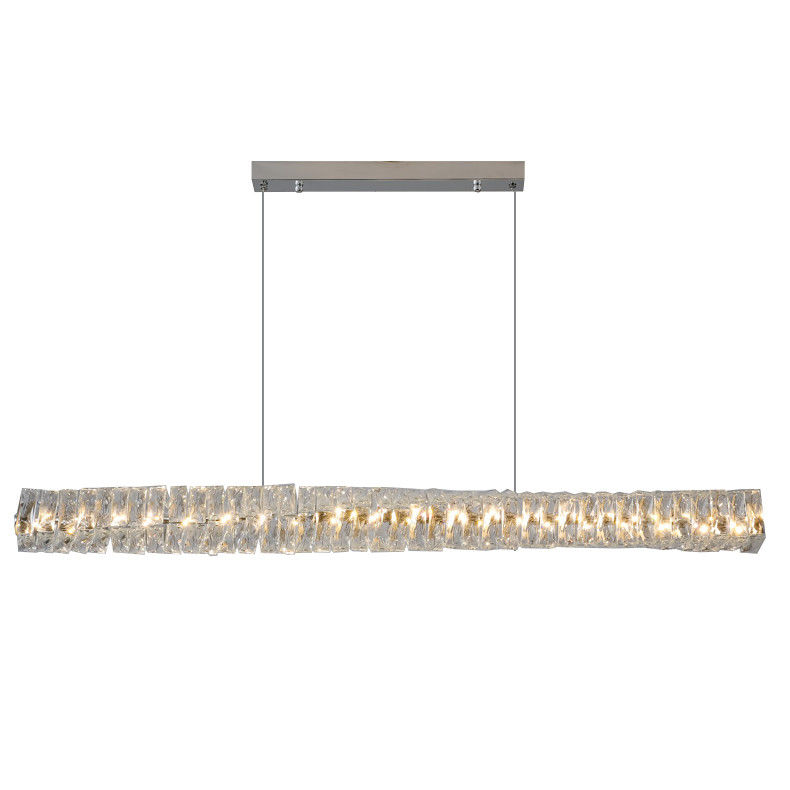 Golden Kitchen Island Pendant Light Nordic LED Rectangle Stainless Steel Hanging Light for Office Restaurant Study Room
