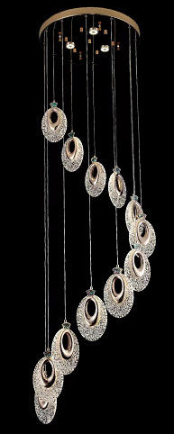 Customized Ultra Long Duplex Home Chandelier Light With AC 165-265V Input Voltage And 50000 Hours Lifespan