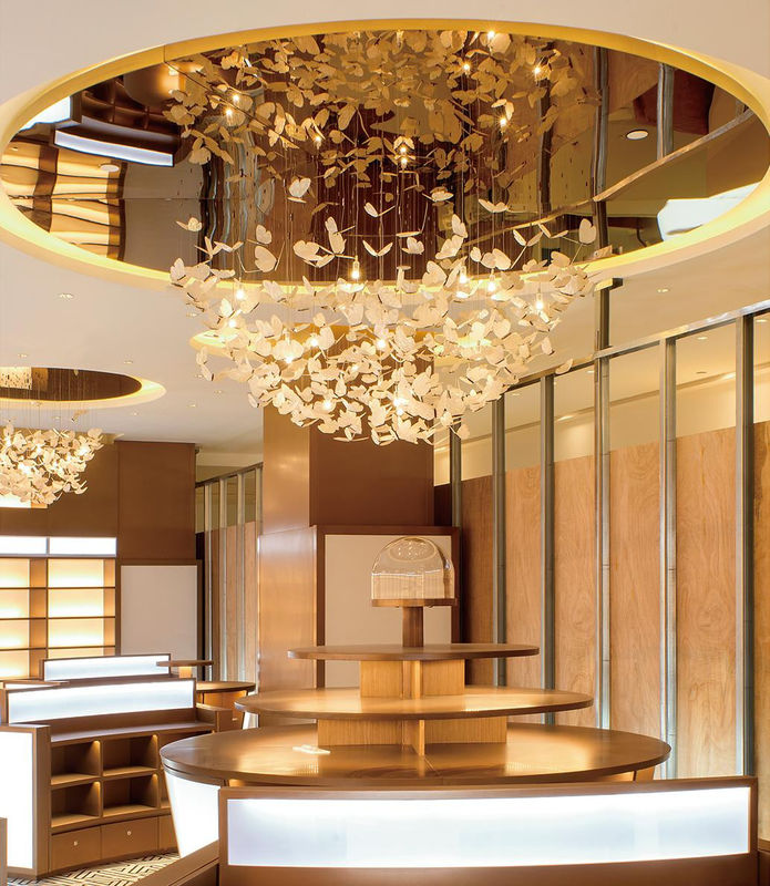 Large Foyer Chandelier For Hotel Lobby And Home Modern K9 Crystal Butterfly Design With Custom Size And Stainless Steel