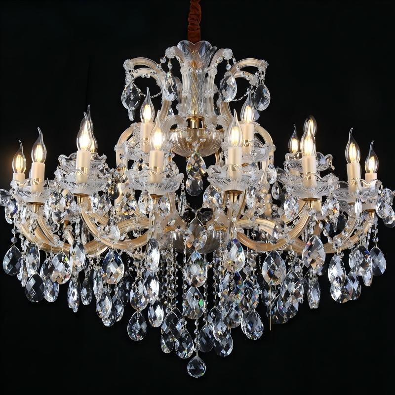 Personalized Crystal Candlestick Chandelier Custom Size Crystal for Exclusive Clubs
