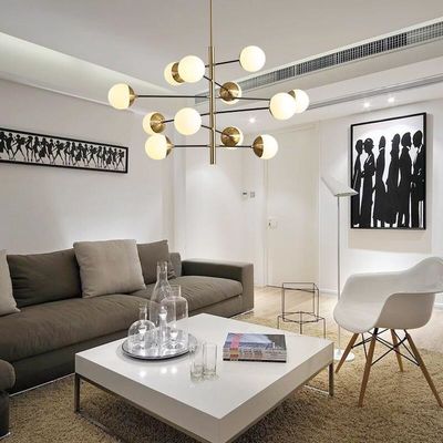 ODM-Mattglas-Ball-hängender heller moderner einfacher Leuchter für Wohnzimmer-Restaurant