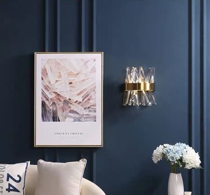 G9 E14 Kristall-Moderne Wandlampe 6000K 3000K Gold Kristall Wand Sconce