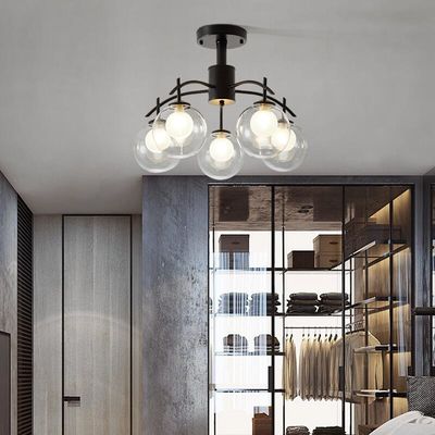 Einfaches Glaskugel-hängendes Leuchter-Wohnzimmer-modernes nicht rostendes der Art-G9