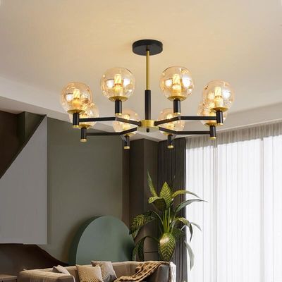 Mehrköpfige Glaslampen E27 4000K 6000K Hängende Glaskugel Moderne Lampen
