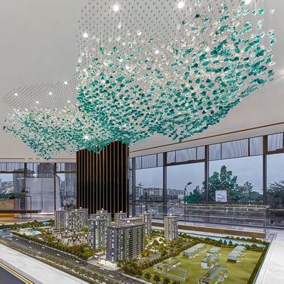 Moderner Crystal Chandelier SS304 großer Hotel-Leuchter E14 E12 E27 für Foyer