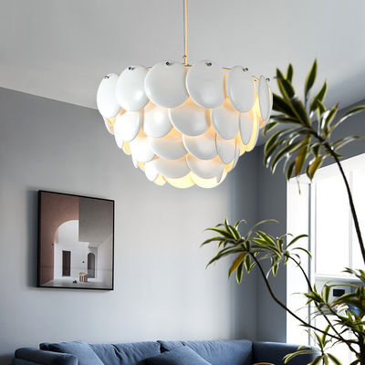 Lampe 8 weißes keramisches Eisen-moderne Crystal Chandeliers E14 zu 20m2