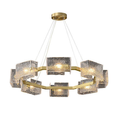 Wässern zeitgenössische moderne dekorative Messinglampen H65 Riffelglas-Licht-Trikolore