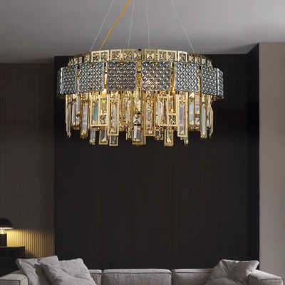 Anti-Korrosions-Rauchglas Moderne Kristall-Kronleuchter AC110V-240V