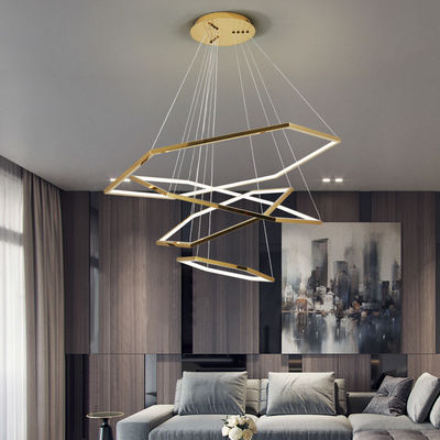 Elektroplattierte Led-Deckenleuchten aus Edelstahl Akryl moderner kommerzieller Kronleuchter E14