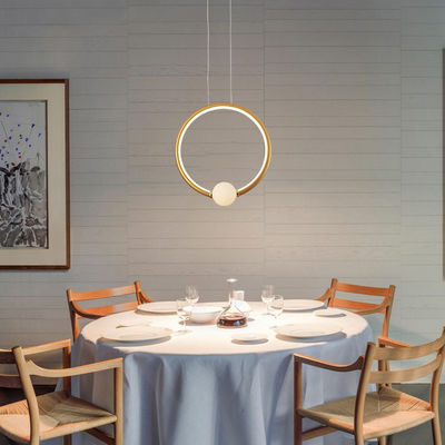 Leichte einfache hängende Kreis-Lichter 19W 25w Küchen-Insel-moderne Ring Chandeliers LED
