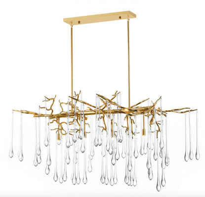 Tropfen-Leuchter Kriteriumbezogener Anweisung 80 moderner Crystal Chandelier Square Clear Glass