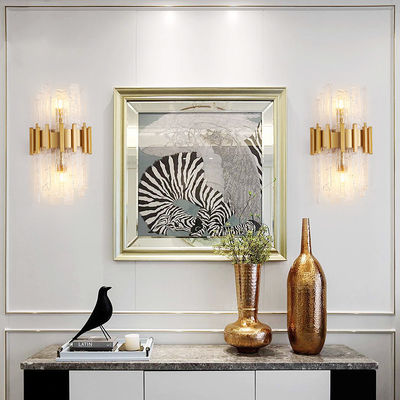 G9 LED Funktionelle Dekoration Moderne Kristallwand Verkleidung Gold Finish