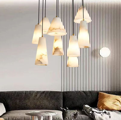 SpanischNatural Alabaster Lampe Moderne und minimal gestaltete Marmor Pendant Lampe Villa Wohnzimmer Schlafzimmer Kreativ chand