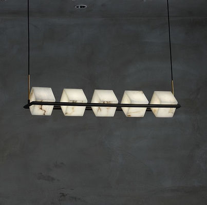 Alabaster Kupfer Kronleuchter Moderne Luxus Wohnzimmer Esszimmer Lampe Einfache kreative Designer Teehaus Studie Lampe